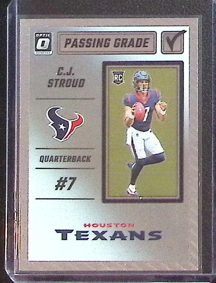 Cj Stroud Rookie Card Passing Grade 2023 Donruss Optic #PG-CS Houston Texans (1 of 2)