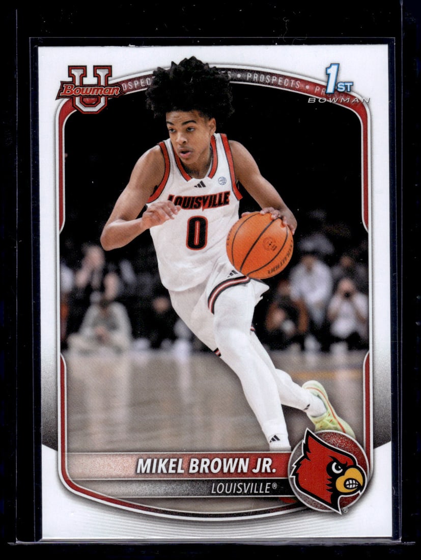 Mikel Brown Jr. 1st Bowman 2025-26 Bowman #BPP-12 Louisville Cardinals: Bowman Basketball NBA Trading & Sports Cards, Sports Cards for Sale Near Me, Chrome, Refractor, SP, SSP, Valuable Auction Memorabilia Lots Sold On Line, NBA Championship & Hall of Fame Player Cards