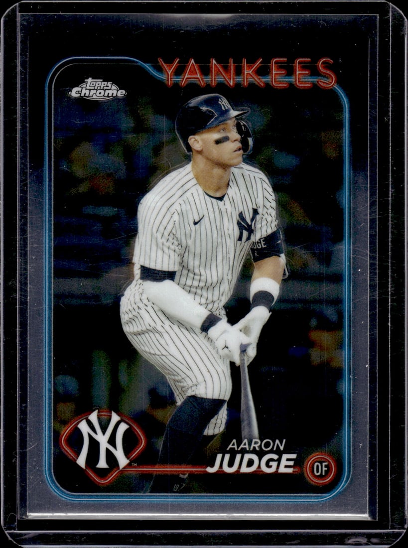 Aaron Judge 2024 Topps Chrome #50 New York Yankees: Topps Chrome Baseball MLB Trading & Sports Cards, Sports Cards for Sale Near Me, World Series & Hall of Fame Players Memorabilia, Refractors, X-Fractors, Numbered, SP, SSP, Valuable Auction Memorabili