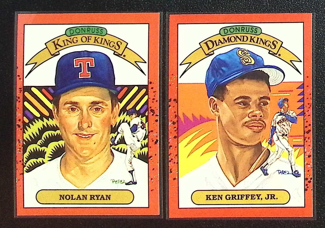 Lot of 2 1989 Donruss Baseball Cards. Nolan Ryan #665 & Ken Griffey Jr. #4: Donruss Baseball MLB Trading & Sports Cards, Sports Cards for Sale Near Me, Prizm, Mosaic, Select, SP, SSP, Auction Memorabilia Lots for Sale On Line, World Series & Hall of Fame Players, Diamond King