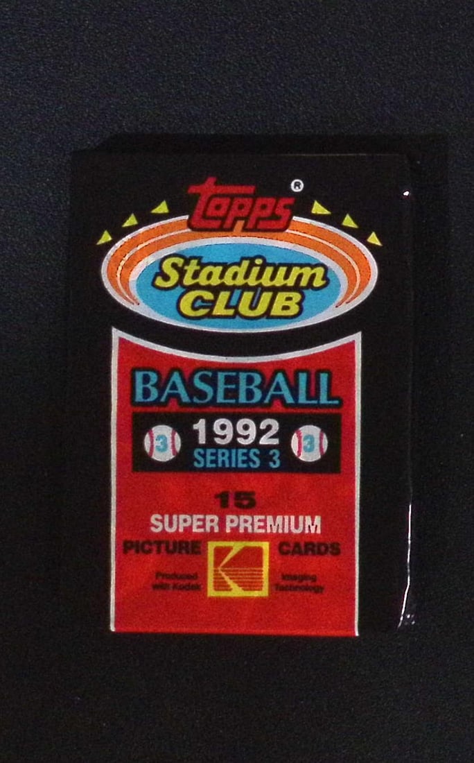 1992 Topps Stadium Club Series 3 Vintage Baseball Retail Box Wax Pack: Vintage Valuable Topps Baseball MLB Trading & Sports Cards, Robin Yount, George Brett, Rickey Henderson, Nolan Ryan, Old Sports Cards for Sale Near Me, World Series & hall of Fame Players, Auction Mem