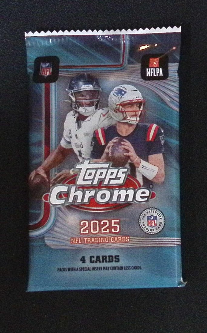 2025 Topps Chrome Football Blaster Box Pack: Topps Football NFL Trading & Sports Cards, Refractors, Prism Refractors, X-Fractors, Sports Cards for Sale Near Me, Super Bowl & Hall of Fame Players, Autographs, SP, SSP, Valuable Auction Memorabilia