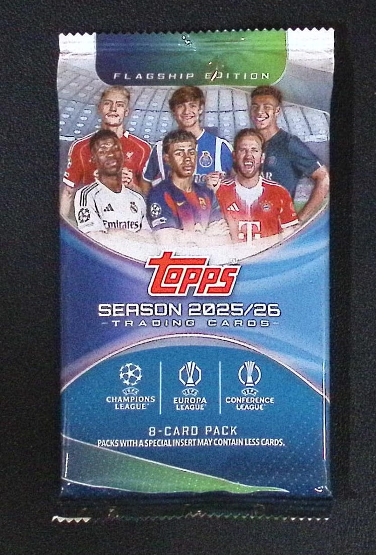 2025-26 Topps UEFA Club Competitions Flagship Soccer Factory Sealed Blaster Box Pack,: Topps Soccer UEFA, Chrome, Refractor, X-Fractor, Soccer Rookie UEFA Sports Trading Cards, Silver, SP, SSP, Wave Prizms, Numbered Cards, Soccer sports Cards for Sale Near Me, UEFA Championship & Hall o