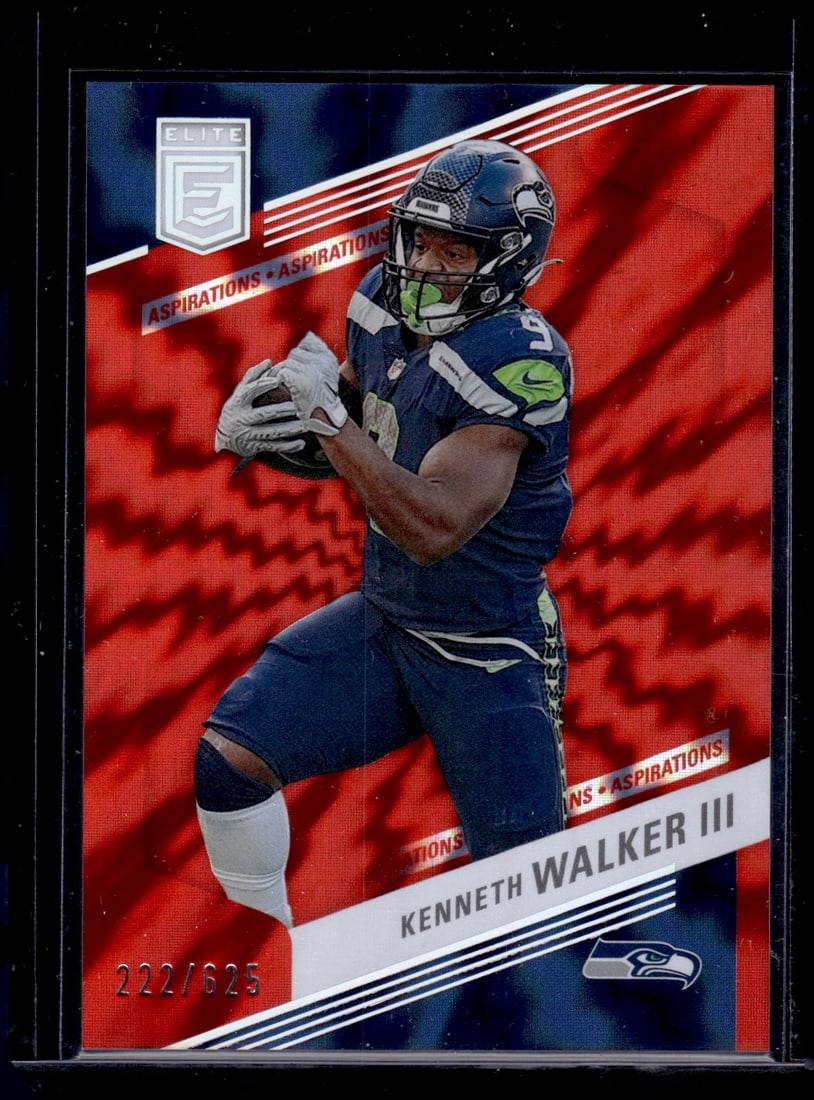 Kenneth Walker Red /625 2023 Donruss Elite #64 Seattle Seahawks (1 of 2)
