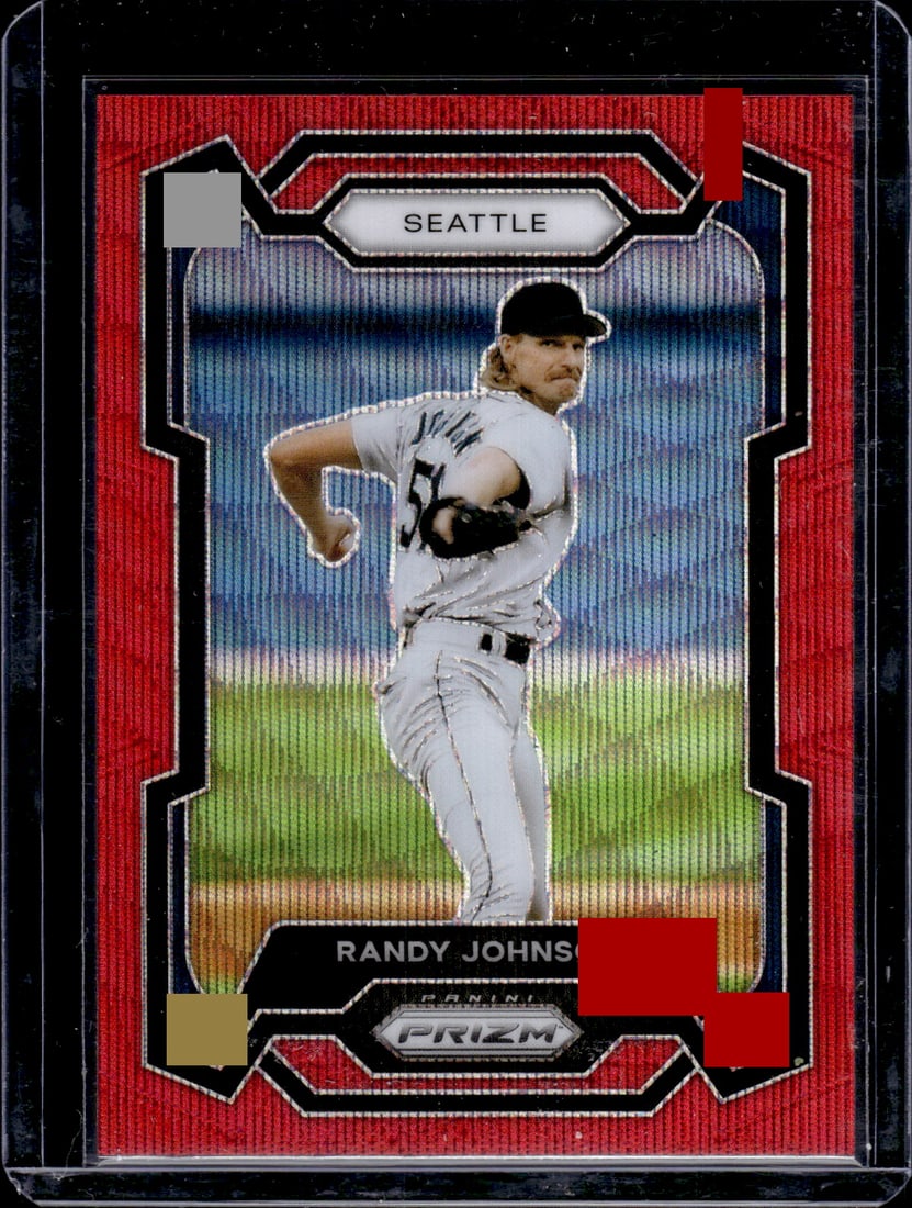 Randy Johnson Ruby Wave Prizm 2024 Panini Prizm #263 Seattle Mariners: Panini Baseball MLB Trading & Sports Cards, Sports Cards for Sale Near Me, Prizm, Mosaic, Select, SP, SSP, Auction Memorabilia Lots for Sale On Line, World Series & Hall of Fame Players