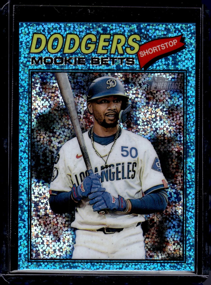Mookie Betts Light Blue Sparkle Refractor 2026 Topps Heritage #12 Los Angeles Dodgers: Topps Baseball MLB Trading & Sports Cards, Sports Cards for Sale Near Me, World Series & Hall of Fame Players Memorabilia, Refractors, X-Fractors, Numbered, SP, SSP, Valuable Auction Memorabilia Lots 