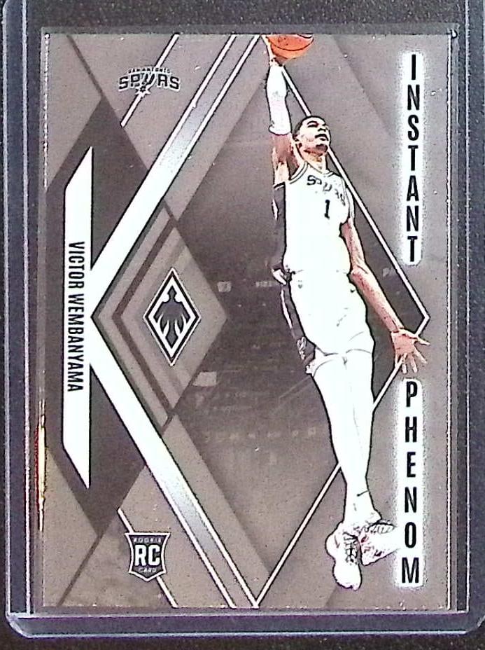 Victor Wembanyama Rookie Card Instant Phenom 2023-24 Phoenix #13 San Antonio Spurs: Panini Select, Prizm, Mosaic, Contenders, Revolution, Phoenix, NBA Hoops, Rookie NFL Sports Trading Cards, Silver, SP, SSP, Wave Prizms, Numbered Cards, Basketball sports Cards for Sale Near Me, NBA C