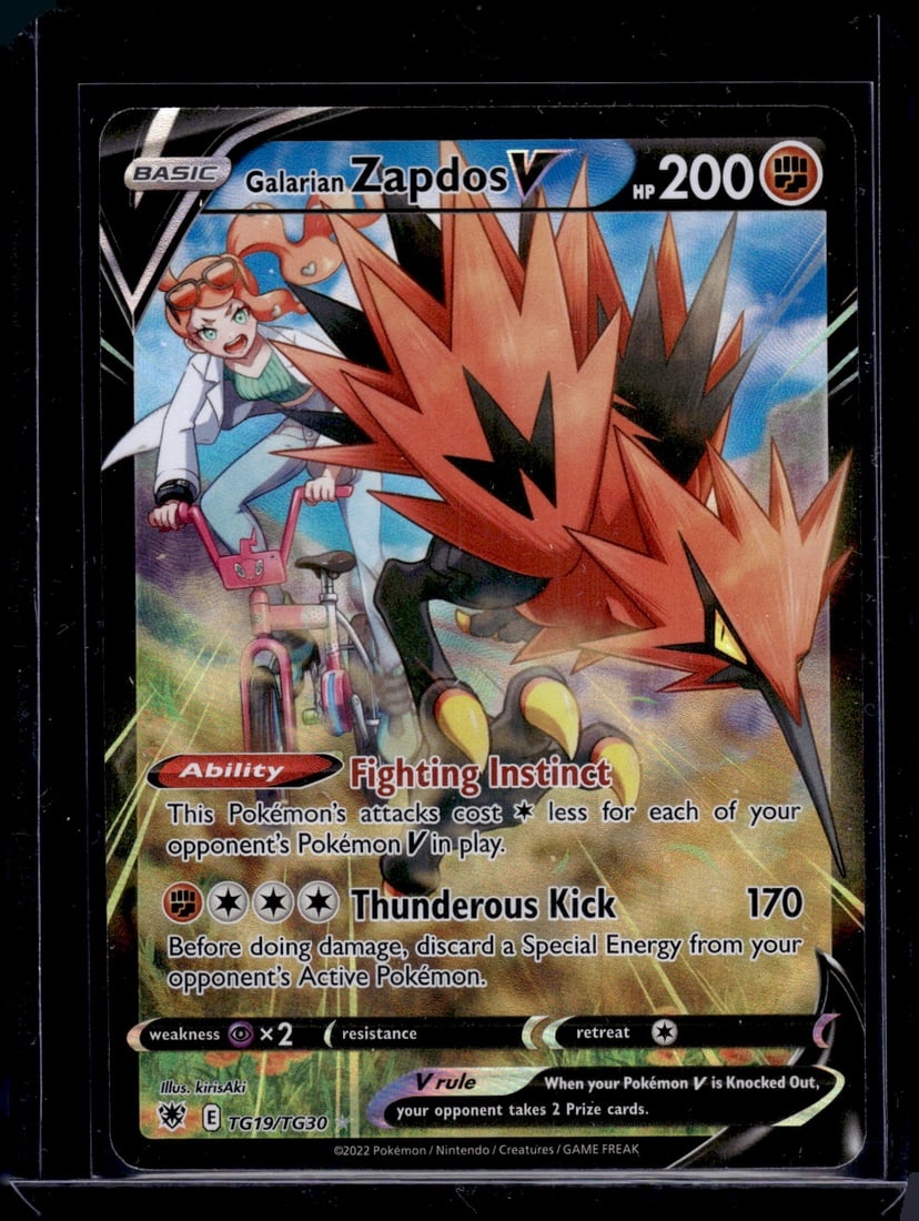 Pokemon Astral Radiance Trainer Gallery Galarian Zapdos V #TG19: Pokemon Trading Card Game Cards, Charizard, Pikachu, Mewtwo, Reverse Holo, Holo Rare, Secret Rare Cards, Full Art Cards, Eevee, Ultra Rare Card, Illustration Rare, Special Illustration Rare SIR