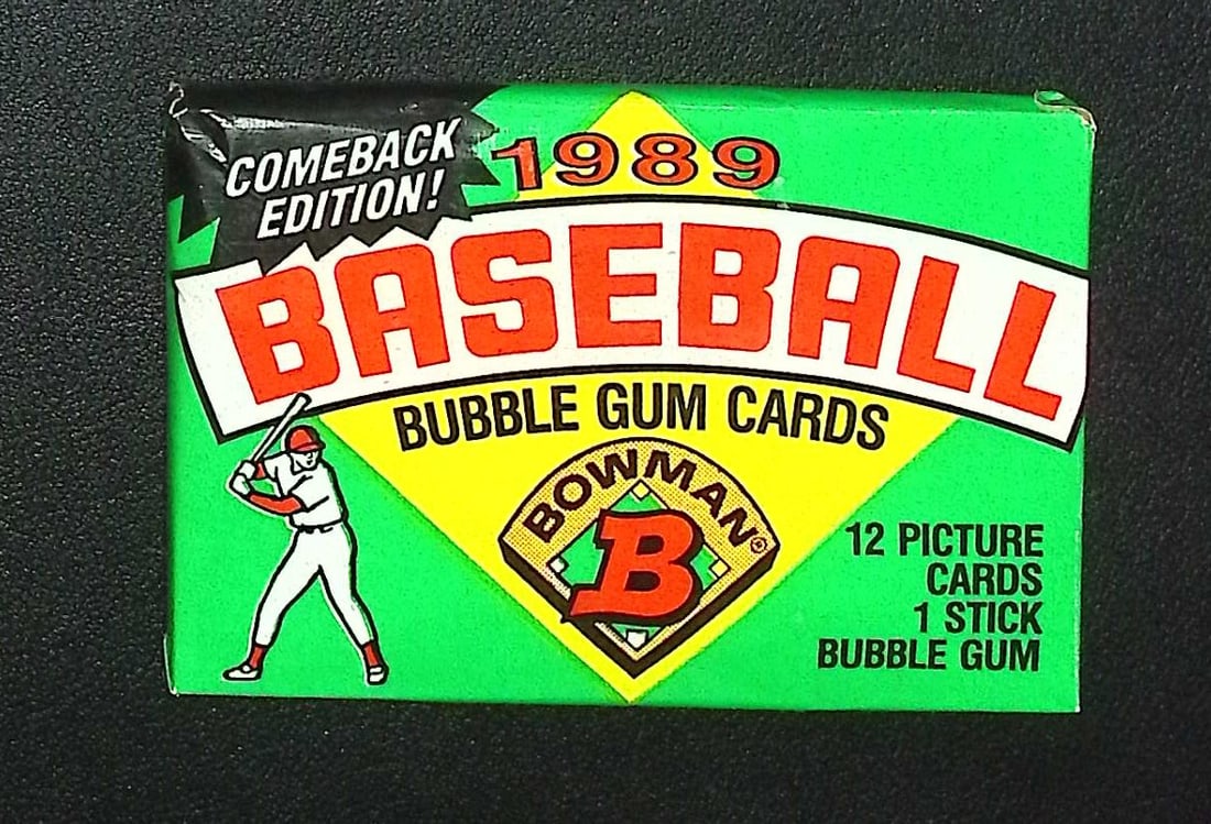 1989 Bowman Vintage Baseball Cards Retail Box Wax Pack Sports Cards MLB Trading Cards (1 of 1)