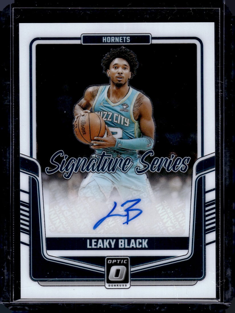 Leaky Black Auto 2024-25 Donruss Optic #SS-LKB Charlotte Hornets: Panini Select, Prizm, Mosaic, Contenders, Revolution, Phoenix, NBA Hoops, Rookie NFL Sports Trading Cards, Silver, SP, SSP, Wave Prizms, Numbered Cards, Basketball sports Cards for Sale Near Me, NBA C