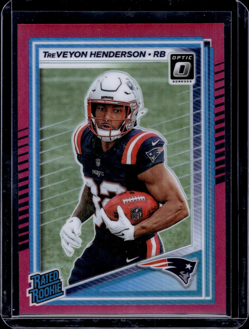 TreVeyon Henderson Rookie Card Pink Prizm 2025 Donruss Optic #248 Patriots (1 of 2)