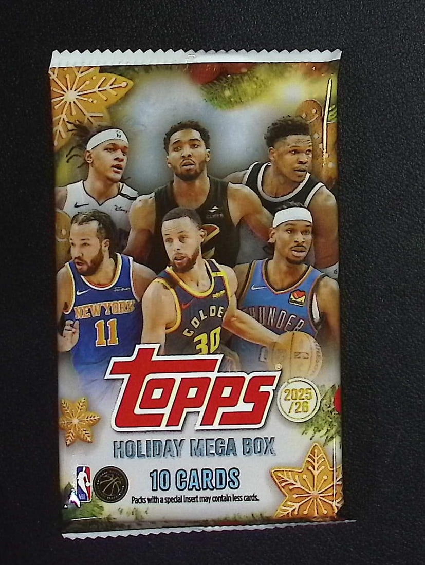 2025-26 Topps Basketball Card HOLIDAY MEGA BOX PACK - RC'S: Cooper Flagg, Kon Kneuppel, VJ Edgecombe: Topps Basketball NBA Trading & Sports Cards, Rookie Cards in this set are Cooper Flagg, Dylan Harper, Ace Bailey, V J Edgecombe, Kon Knueppel , Autographs, Signatures, Green Topps Logo Refractor, Auct