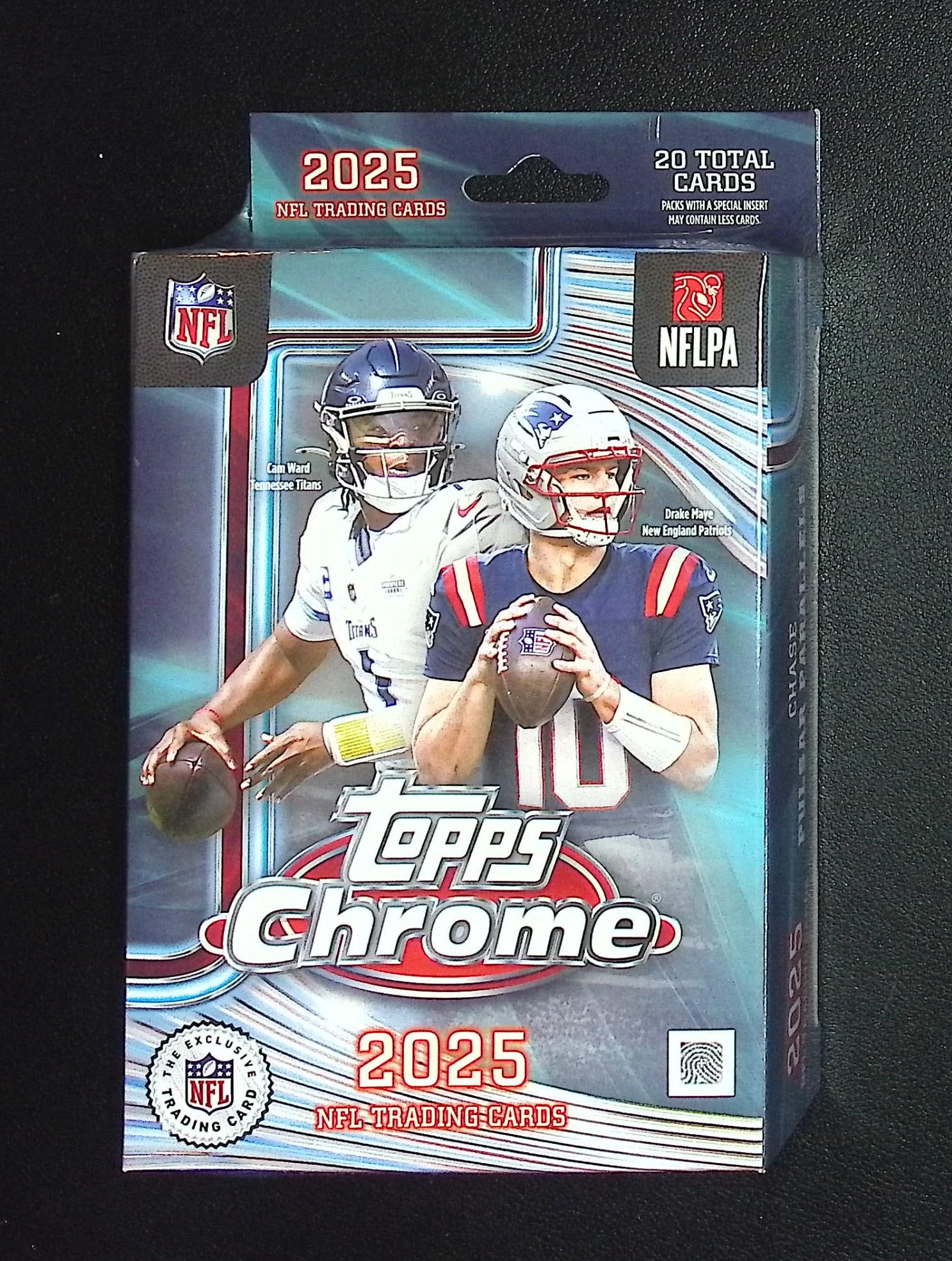 2025 Topps Chrome Football Hanger Box - NEW RELEASE: Topps Football NFL Trading & Sports Cards, Refractors, Prism Refractors, X-Fractors, Sports Cards for Sale Near Me, Super Bowl & Hall of Fame Players, Autographs, SP, SSP, Valuable Auction Memorabilia