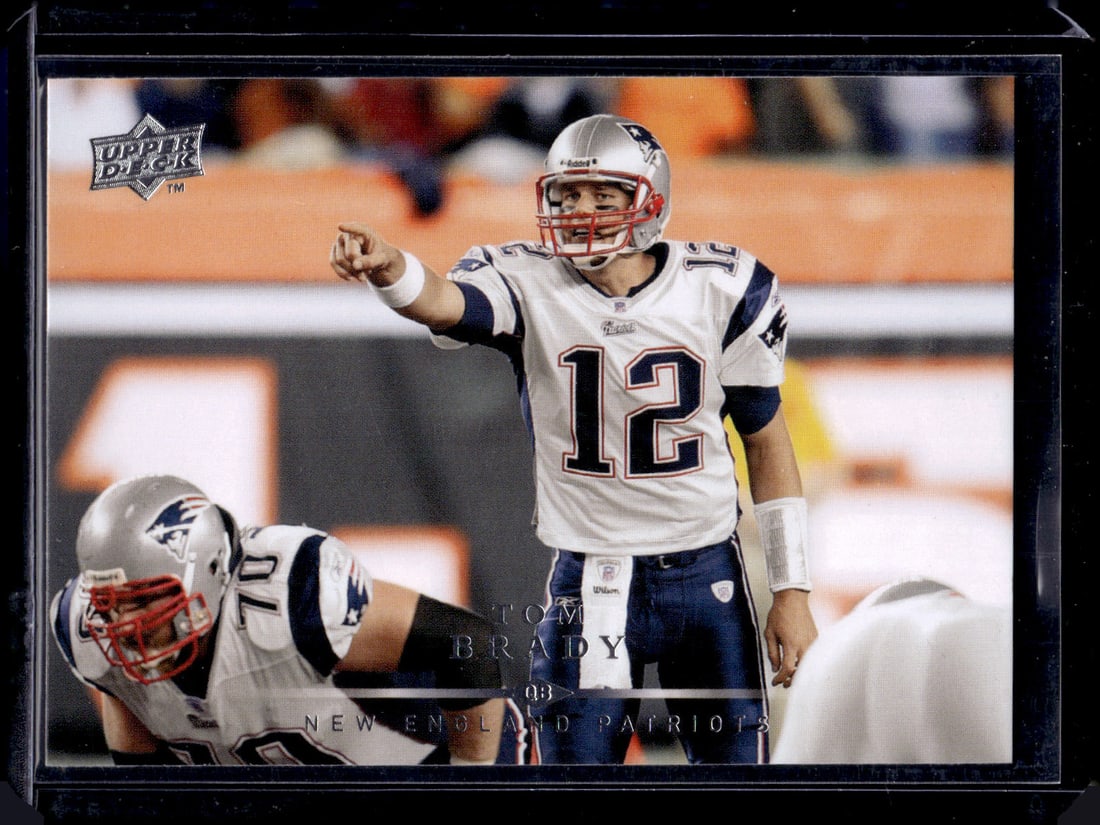 Tom Brady 2008 Upper Deck #112 New England Patriots: Upper Deck, Vintage Football NFL Trading Cards, Old Sports Cards for Sale Near Me, Hall of Fame & Super Bowl Player Cards, Auction Memorabilia Lots for Sale on Line