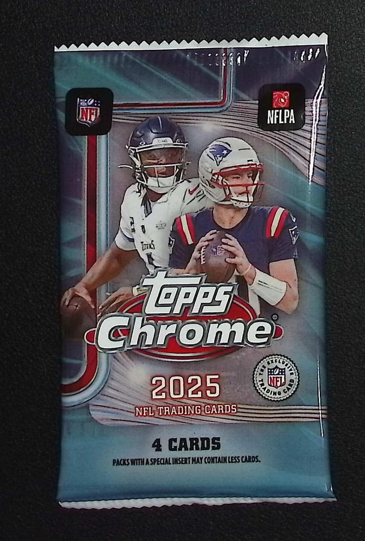 2025 Topps Chrome Football Blaster Box Pack: Topps Football NFL Trading & Sports Cards, Refractors, Prism Refractors, X-Fractors, Sports Cards for Sale Near Me, Super Bowl & Hall of Fame Players, Autographs, SP, SSP, Valuable Auction Memorabilia
