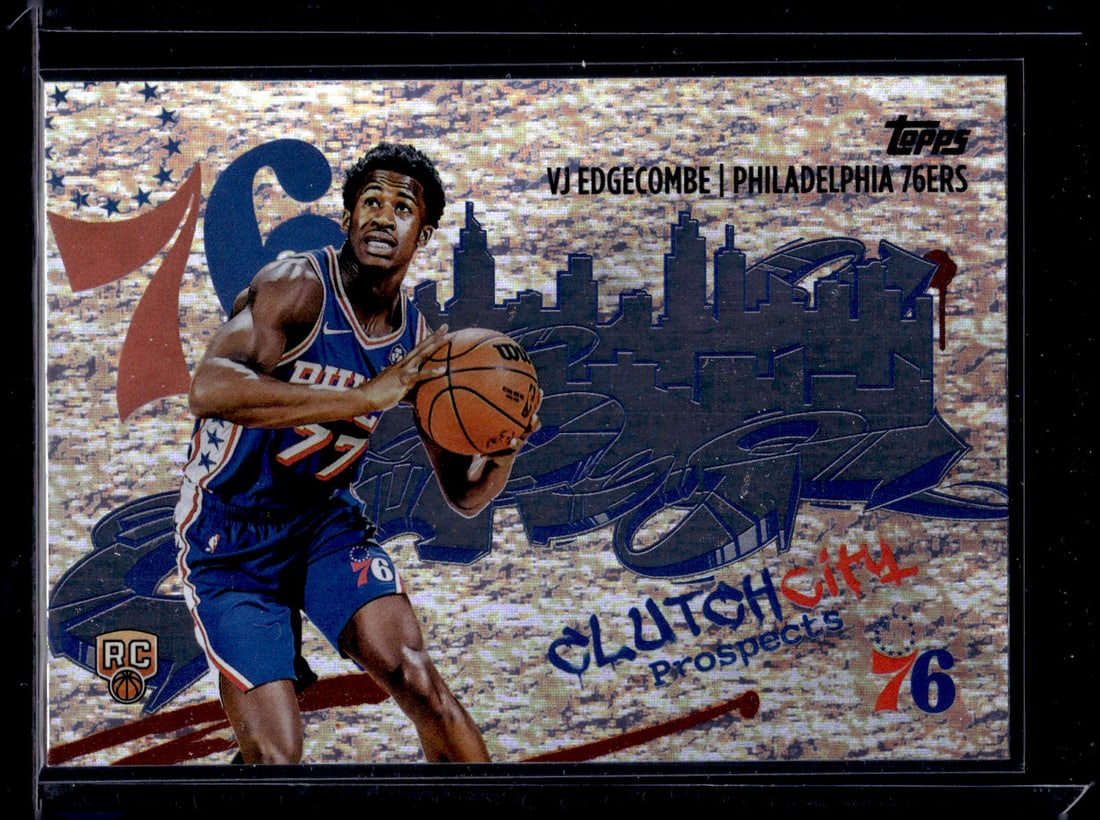 Vj Edgecombe Rookie Card Holo Foil 2025-26 Topps #CC-3 Philadelphia 76ers: Topps Basketball NBA Trading & Sports Cards, Sports Cards for Sale Near Me, Chrome, Refractor, SP, SSP, Valuable Auction Memorabilia Lots Sold On Line, NBA Championship & Hall of Fame Player Cards