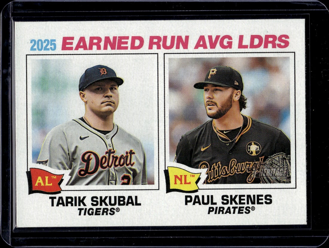 Tarik Skubal/Paul Skenes 2026 Topps Heritage #7: Topps Baseball MLB Trading & Sports Cards, Sports Cards for Sale Near Me, World Series & Hall of Fame Players Memorabilia, Refractors, X-Fractors, Numbered, SP, SSP, Valuable Auction Memorabilia Lots 