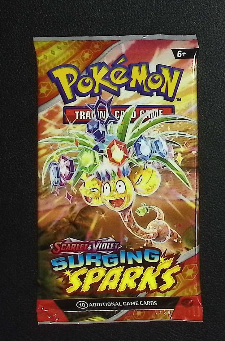 Pokemon Scarlet & Violet Surging Sparks 10 Card TCG Booster Pack, Charizard, Pikachu, Holo: Pokemon Trading Card Game Cards, Charizard, Pikachu, Mewto, EX, Referse Holo, Holo Rare Cards, Secret Rare Cards, Full Art Cards, Evee, 3 Stars Ultra Rare Cards, Double Rare, Illustration Rare, Specia