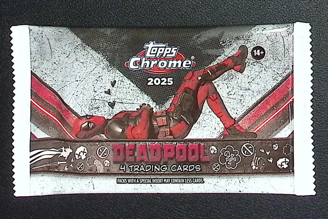 2025 Topps Chrome Marvel Deadpool Value/Blaster Box Pack: Marvel Trading Card Collectibles, Superhero Movies, Cartoon, Marvel Cards