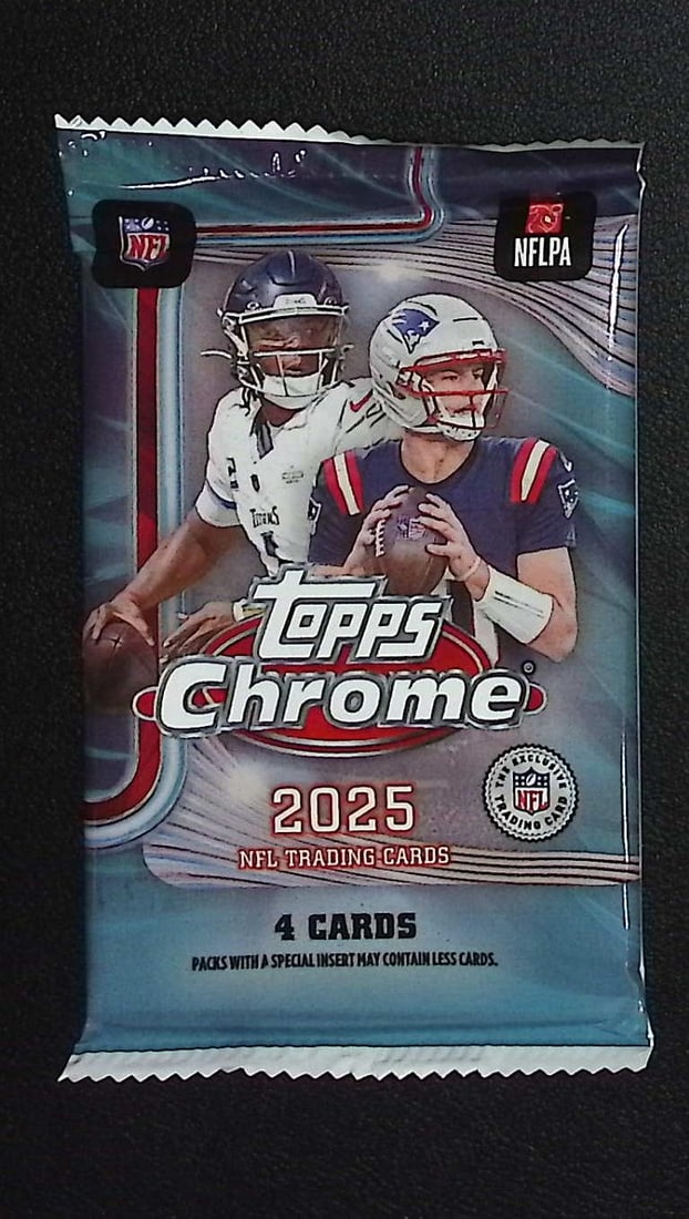 2025 Topps Chrome Football Blaster Box Pack: Topps Football NFL Trading & Sports Cards, Refractors, Prism Refractors, X-Fractors, Sports Cards for Sale Near Me, Super Bowl & Hall of Fame Players, Autographs, SP, SSP, Valuable Auction Memorabilia