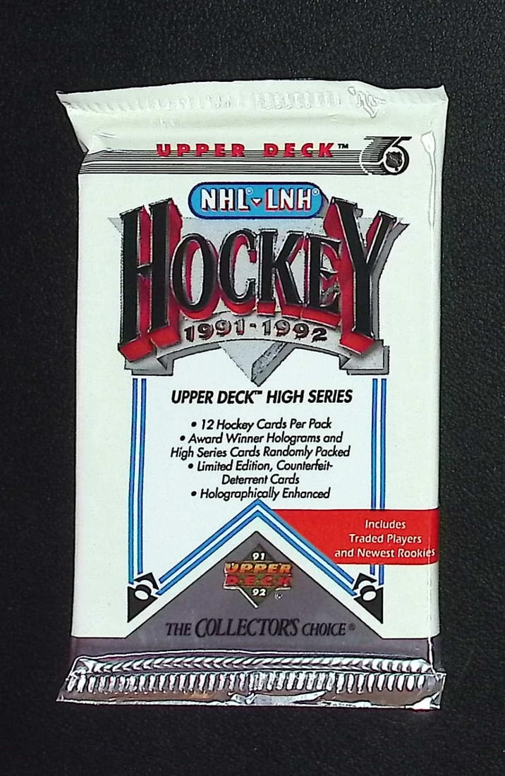 1991-92 Upper Deck HIGH SERIES Hockey Card Retail Box Pack: Upper Deck MVP Hockey NHL Trading & Sports Cards, Rookie SP Cards, Stanley Cup & Hall of Fame Players, Connor McDavid, Alex Ovechkin, Sports Cards for Sale Near Me, Auction Memorabilia Lots For Sale N