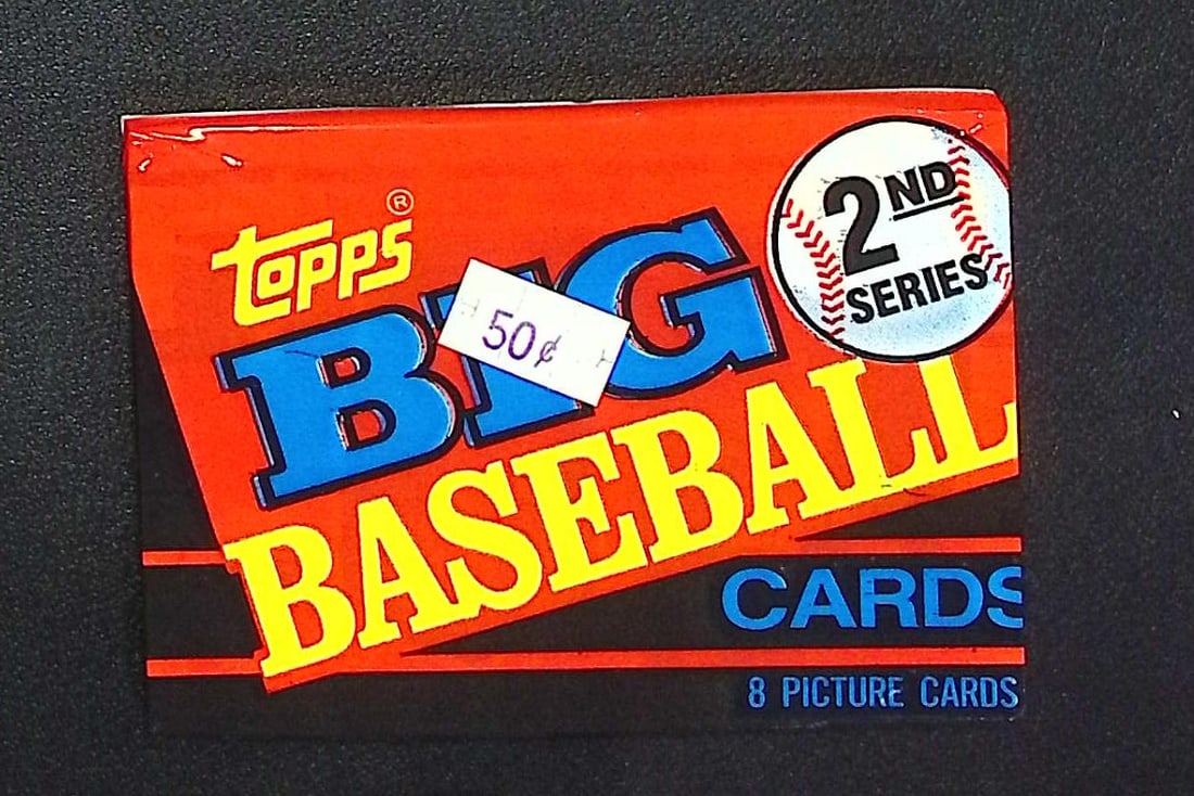 1990 Topps Big Baseball Series 2 Retail Box Wax Pack Vintage Baseball Cards: Topps Valuable Vintage MLB Rookie Baseball Trading Cards, Ken Griffey, Jr, Barry Bonds, Rickey Henderson, Nolan Ryan, Bo Jackson, Rickey Henderson, Dave Winfield, Old Sports Cards for Sale Near Me, Wo