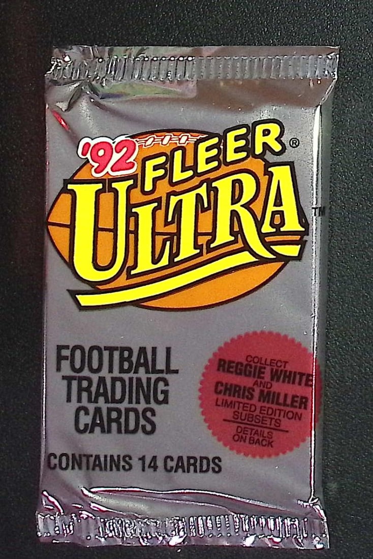 1992 Fleer Ultra Vintage Football Cards Retail Box Pack Sports Cards Rookie Cards: Fleer Vintage Football NFL Trading & Sports Cards, Superbowl Memorabilia, Old Sports Cards for Sale Near Me, Emmitt Smith, Dan Marino, Joe Montana, John Elway, Valuable Auction Memorabilia Lots for Sa