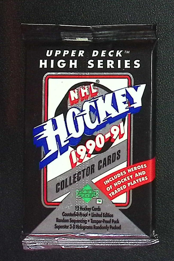 1990-91 Upper Deck High Series Vintage Hockey Card Retail Box Wax Pack (1 of 1)