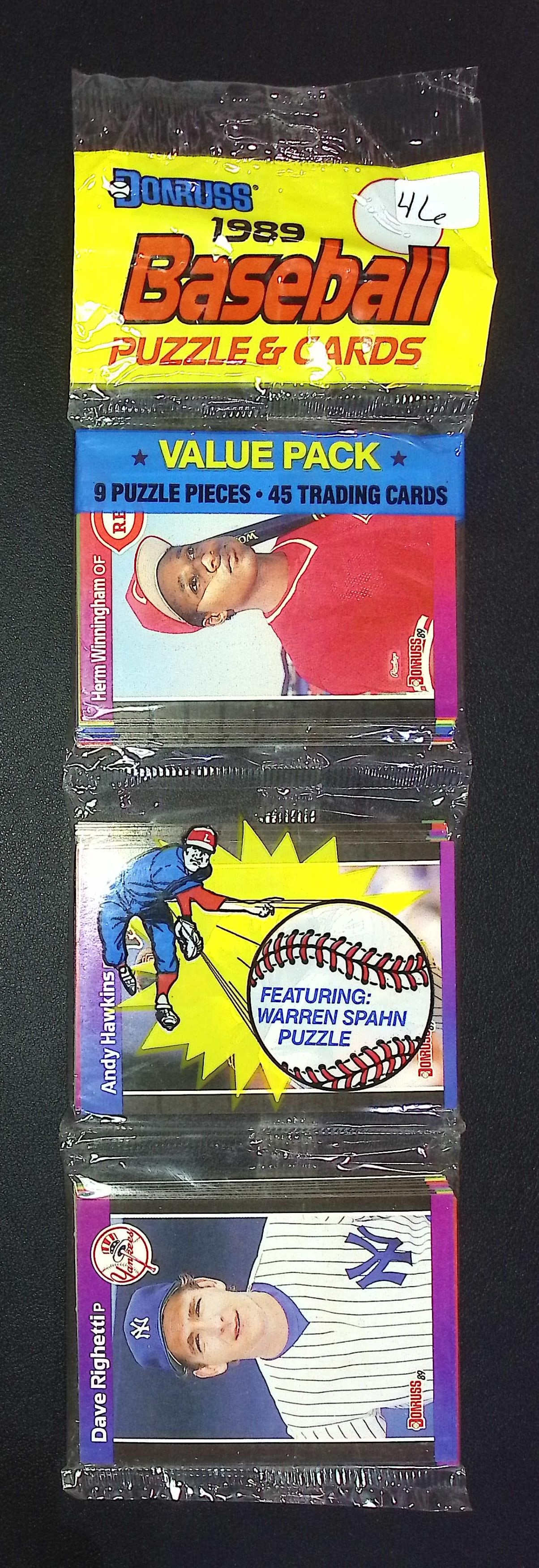 1989 Donruss Vintage Series 1 Retail Rack Pack - Ken Griffey, Jr Rookie Season: Ken Griffey, Jr. Rated Rookie, Vintage Valuable Donruss Baseball MLB Trading & Sports Cards, Robin Yount, George Brett, Rickey Henderson, Nolan Ryan, Old Sports Cards for Sale Near Me, World Series & 