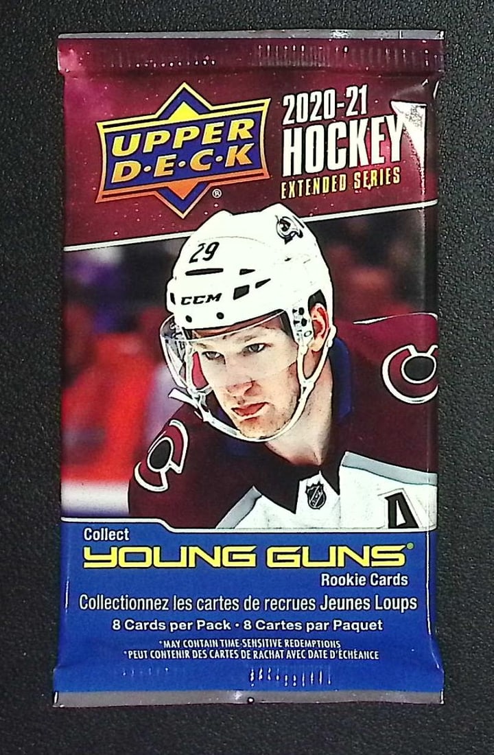 2020-21 Upper Deck Extended Series Hockey Card RETAIL BOX PACK Sports Cards: Upper Deck Hockey NHL Trading & Sports Cards, Sports Cards for Sale Near Me, Connor McDavid, Alex Ovechkin, Sidney Crosby, Nathan McKinnon, Stanley Cup & Hall of Fame Players, Auction Memorabilia Lots