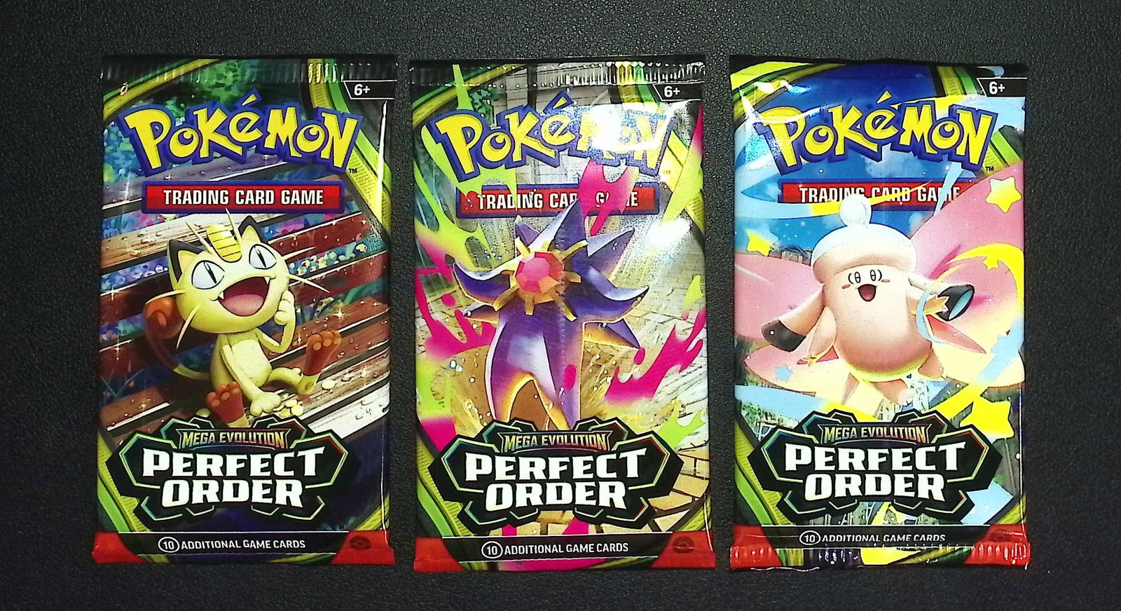 3 COUNT: 2026 Pokemon Perfect Order 10 Card TCG Booster Pack, Charizard: Pokemon Trading Card Game Cards, Charizard, Pikachu, Mewto, EX, Referse Holo, Holo Rare Cards, Secret Rare Cards, Full Art Cards, Evee, 3 Stars Ultra Rare Cards, Double Rare, Illustration Rare, Specia