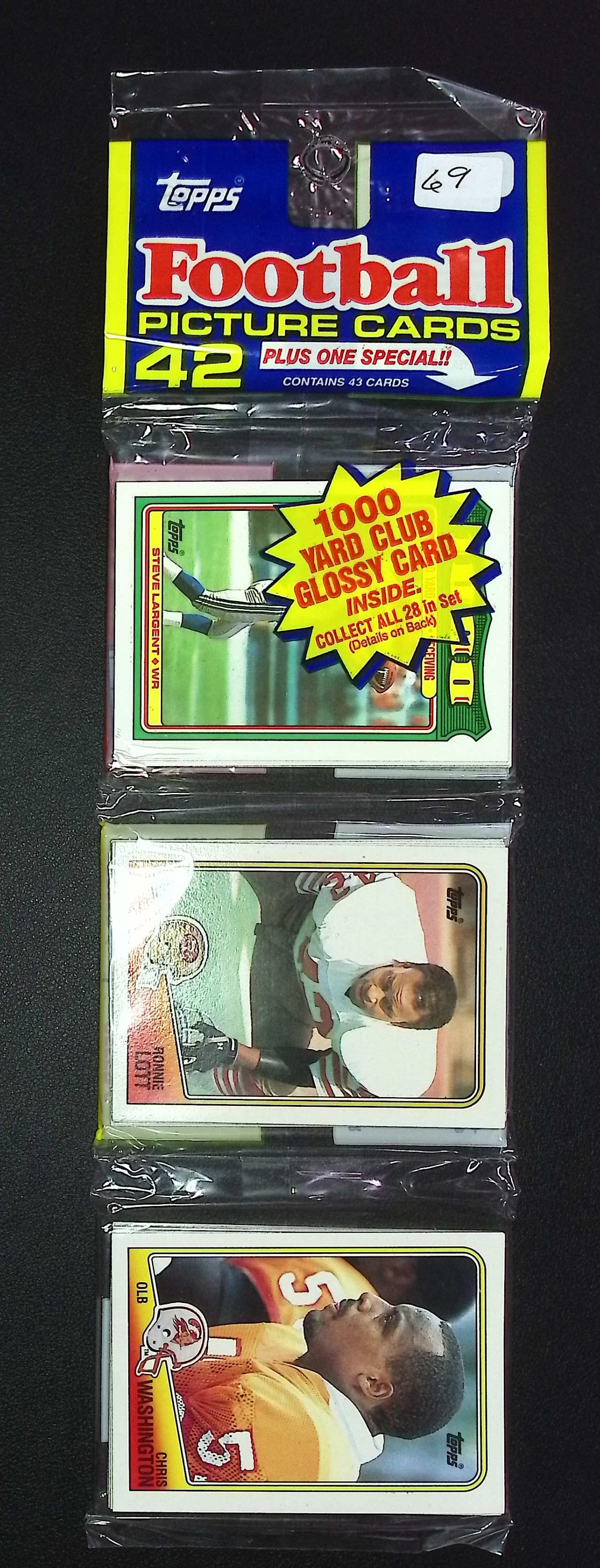 1988 Topps Series 1 Football Rack Pack Bo Jackson Rookie Season: Vintage Valuable Football NFL Trading & Sports Cards, Old Sports Cards Sold On Line, Auction Lots Sold On Line, Super Bowl and Hall of Fame Players, Dallas Cowboys, Buffalo Bills, Steelers, 49ers, Joe