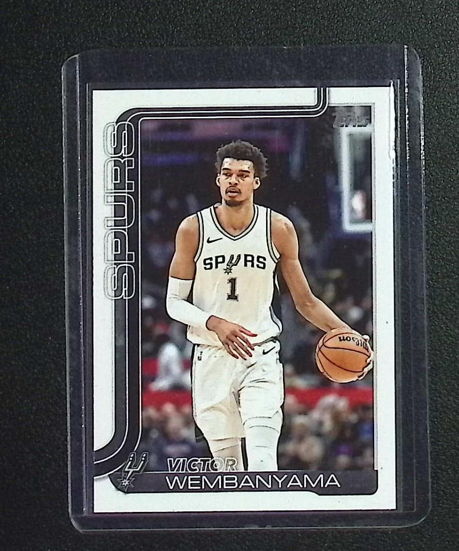Victor Wembanyama 2025 Topps #195: Topps Basketball NBA Trading & Sports Cards, Sports Cards for Sale Near Me, Chrome, Refractor, SP, SSP, Valuable Auction Memorabilia Lots Sold On Line, NBA Championship & Hall of Fame Player Cards