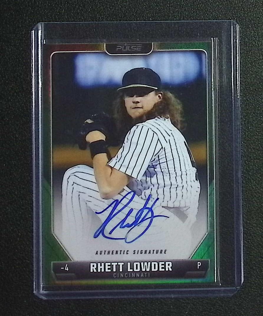 Rhett Lowder /25 Autograph Green Holographic 2024 Pulse Trading Cards #A-RLO: Pulse Baseball MLB Trading & Sports Cards, Sports Cards for Sale Near Me, World Series & Hall of Fame Players Memorabilia, Refractors, X-Fractors, Numbered, SP, SSP, Valuable Auction Memorabilia Lots 