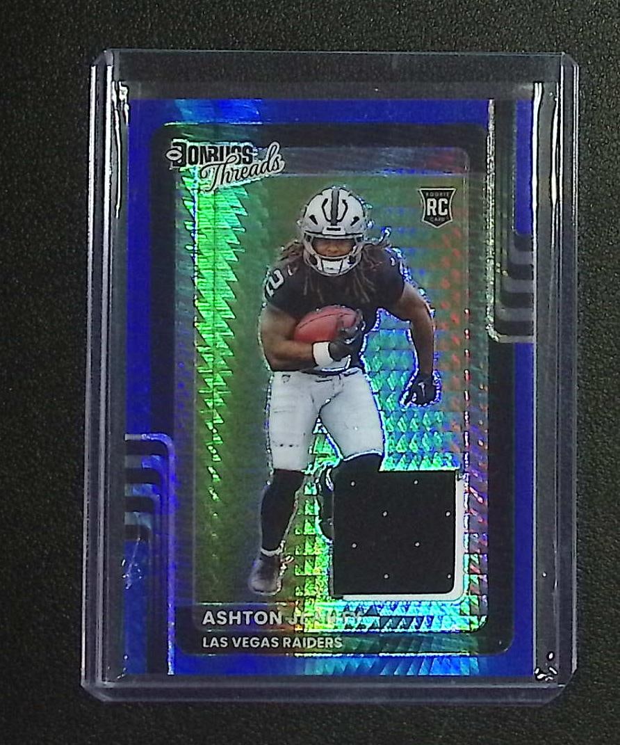 Ashton jeanty Rookie Card Blue Hyper Prizm 2025 Donruss Optic Threads #DTBH-AJY: Donruss Optic Football NFL Trading & Sports Cards, Sports Cards for Sale Near Me, Valuable Memorabilia Auction Lots Sold On Line, SP, SSP