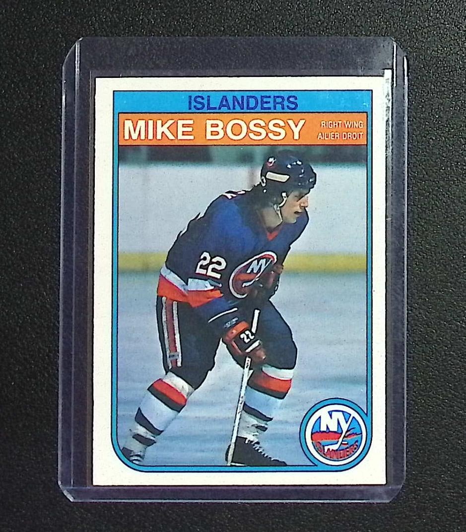Mike Bossy 1982 O Pee Chee Vintage Hockey Card #199: O Pee Chee Vintage NHL Hockey Trading & Sports Cards, Old Sports Cards for Sale Near Me, Stanley Cup & Hall of Fame Players, Valuable Auction Memorabilia Lots for Sale On Line