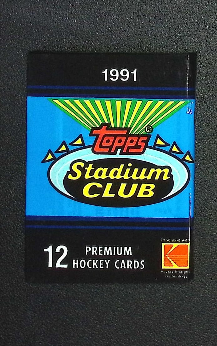 1991 Topps STADIUM CLUB Hockey Cards Retail Box Wax Pack NHL Trading Cards: Topps Vintage Hockey NHL Trading & Sports Cards, Brett Hull, Ray Bourque, Patrick Roy, Mario Lemieux, Wayne Gretzky, Old Sports Cards for Sale Near Me, Stanley Cup & Hall of Fame Players, Valuable Auc