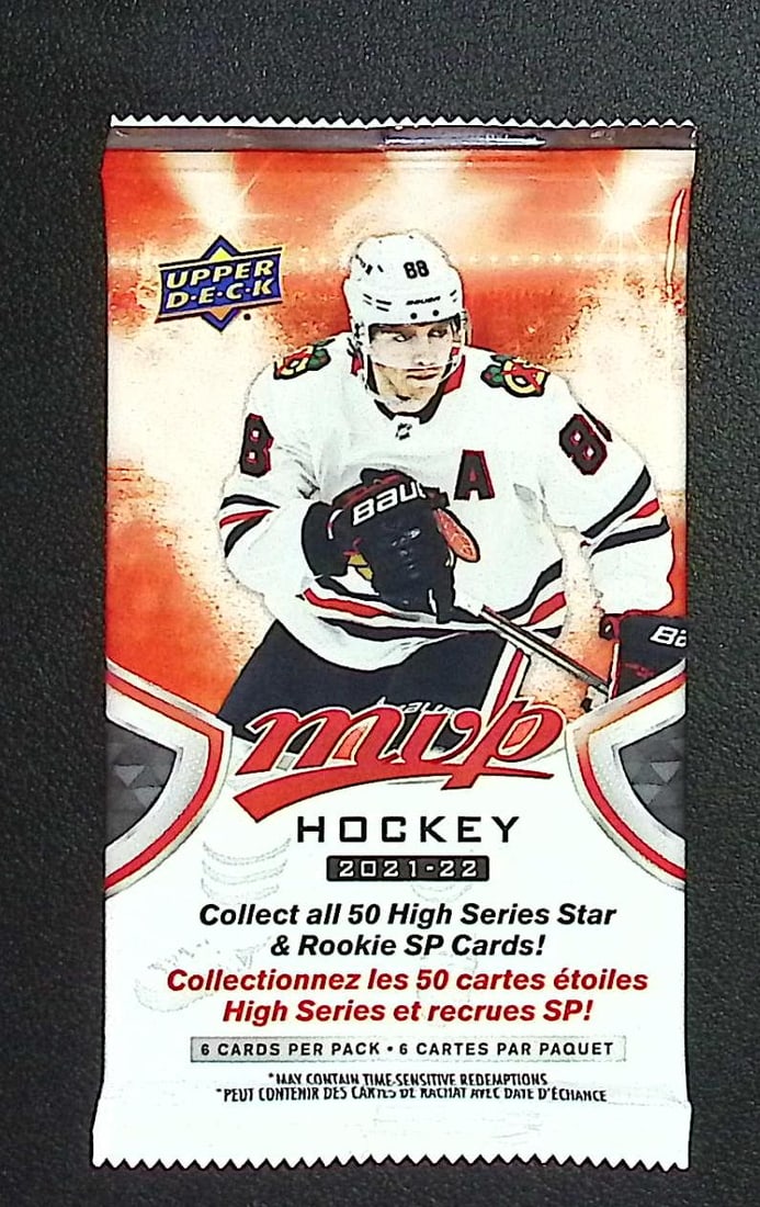 2021-22 Upper Deck MVP Hockey Cards High Series HOBBY BOX PACK Sports Cards: Upper Deck MVP Hockey NHL Trading & Sports Cards, Rookie SP Cards, Stanley Cup & Hall of Fame Players, Connor McDavid, Alex Ovechkin, Sports Cards for Sale Near Me, Auction Memorabilia Lots For Sale N