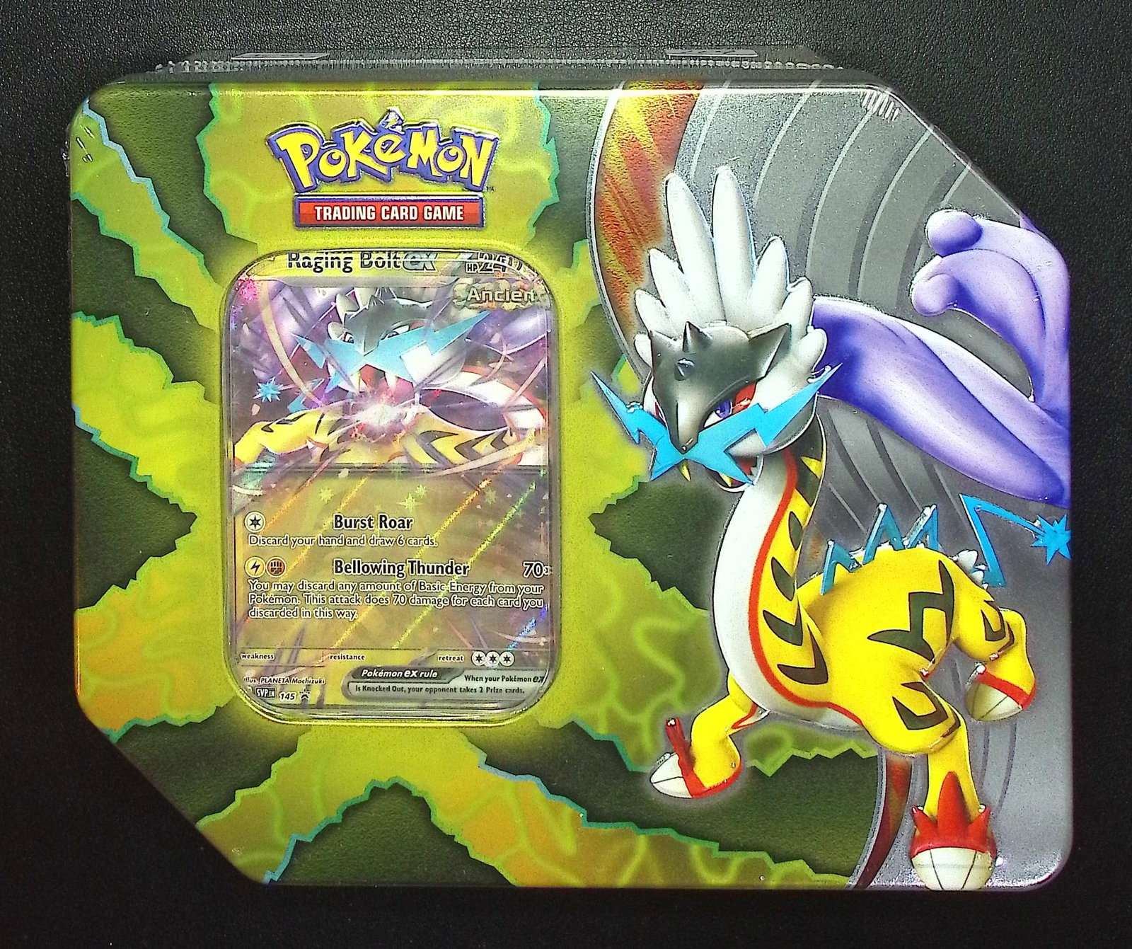 Pokemon Paradox Destinies Tin: 5 Booster Packs, 1 Foil Promo Card, & 1 Pokemon TCG Live Card: Pokemon Trading Card Game Cards, Charizard, Pikachu, Mewto, EX, Referse Holo, Holo Rare Cards, Secret Rare Cards, Full Art Cards, Evee, 3 Stars Ultra Rare Cards, Double Rare, Illustration Rare, Specia