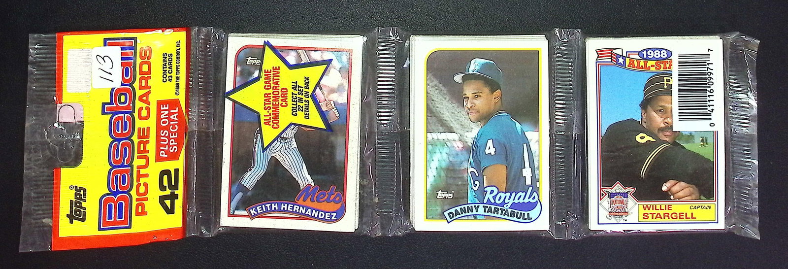 1989 Topps Baseball Cards Hanger Rack Pack 42 Cards Plus 1 Special Card You Receive the Pack (1 of 2)