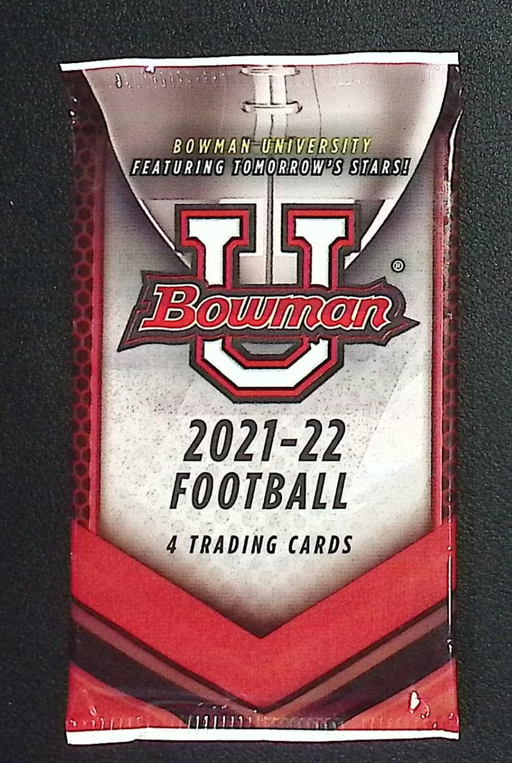 2021-22 Bowman U Football BLASTER BOX PACK NFL Trading Card: Bowman Rookie Football NCAA & NFL Trading Sports Cards, Sports Cards for Sale Near Me, 1st Bowman, Prospect, Autographs, Lava, Refractor