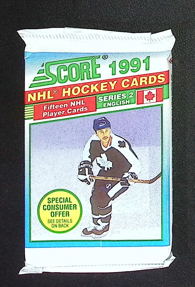 1991 Score Series 2 ENGLISH EDITION Vintage Hockey Cards Retail Box Pack Sports Cards: Score Vintage Hockey NHL Trading & Sports Cards, Brett Hull, Ray Bourque, Patrick Roy, Mario Lemieux, Wayne Gretzky, Old Sports Cards for Sale Near Me, Stanley Cup & Hall of Fame Players, Valuable Auc