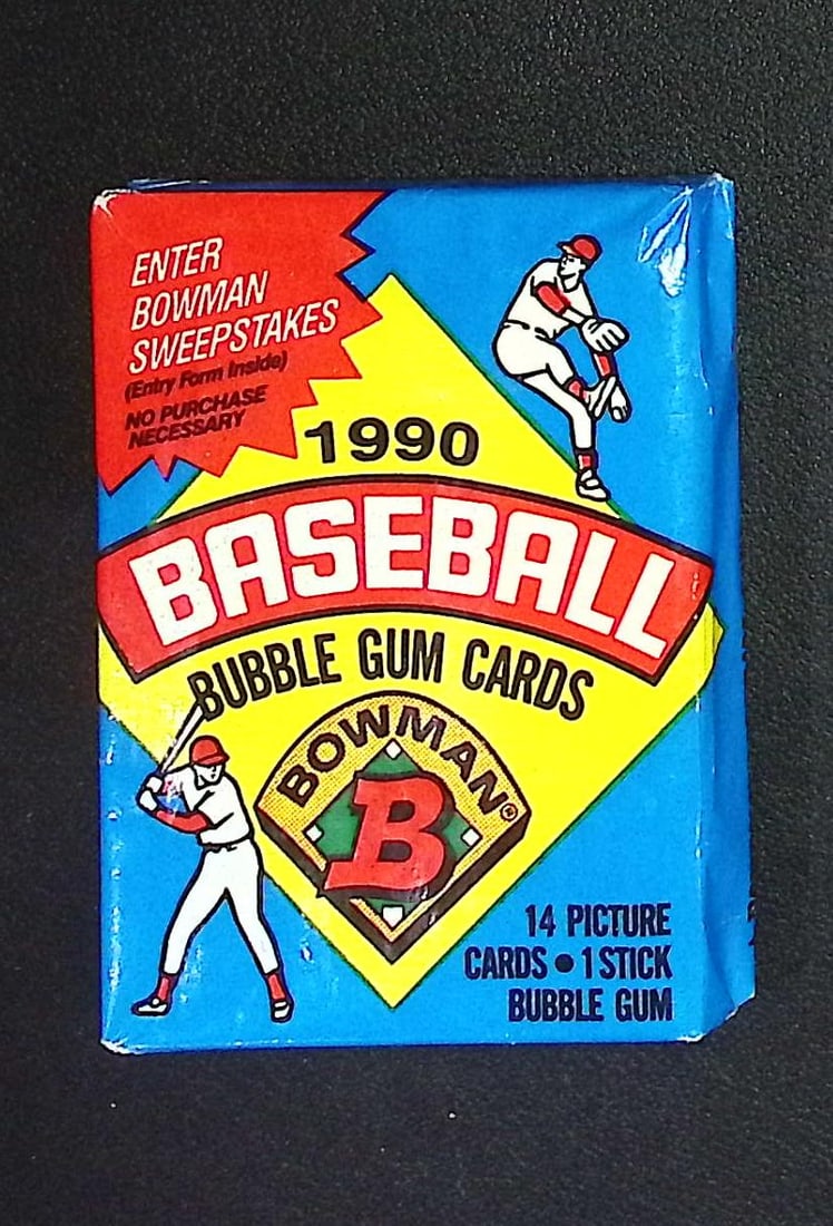 1990 Bowman Vintage Baseball Cards Retail Box Wax Pack Sports Cards MLB Trading Cards: Bowman Vintage Valuable Rookie Baseball MLB Trading & Sports Cards, Rookie Cards in this set are Frank Thomas, Sammy Sosa, Larry Walker, Bernie Williams, New York Yankees, Sammy Sosa, Tony Gwynn, Old 