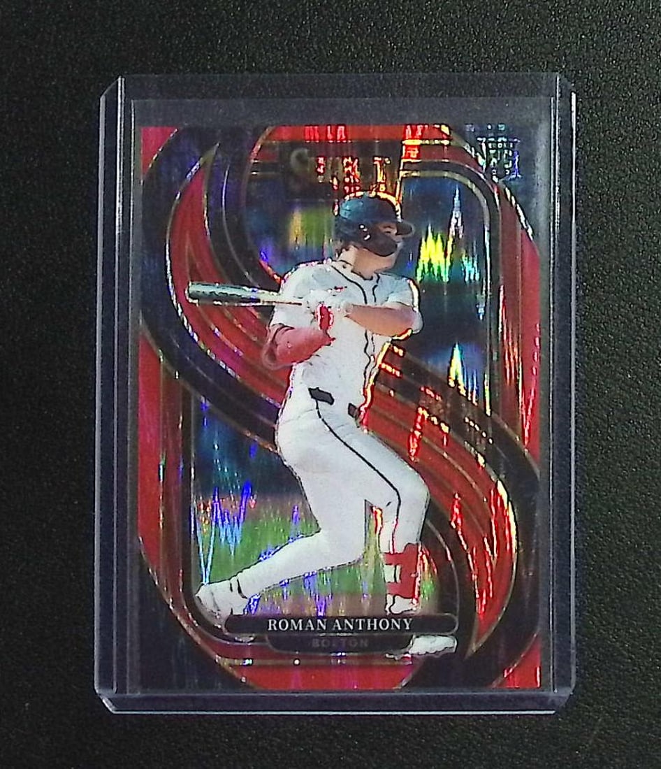 Roman Anthony /149 Red Flash Prizm Rookie Card 2025 Panini Select #192: Panini Baseball MLB Trading & Sports Cards, Sports Cards for Sale Near Me, Prizm, Mosaic, Select, SP, SSP, Auction Memorabilia Lots for Sale On Line, World Series & Hall of Fame Players