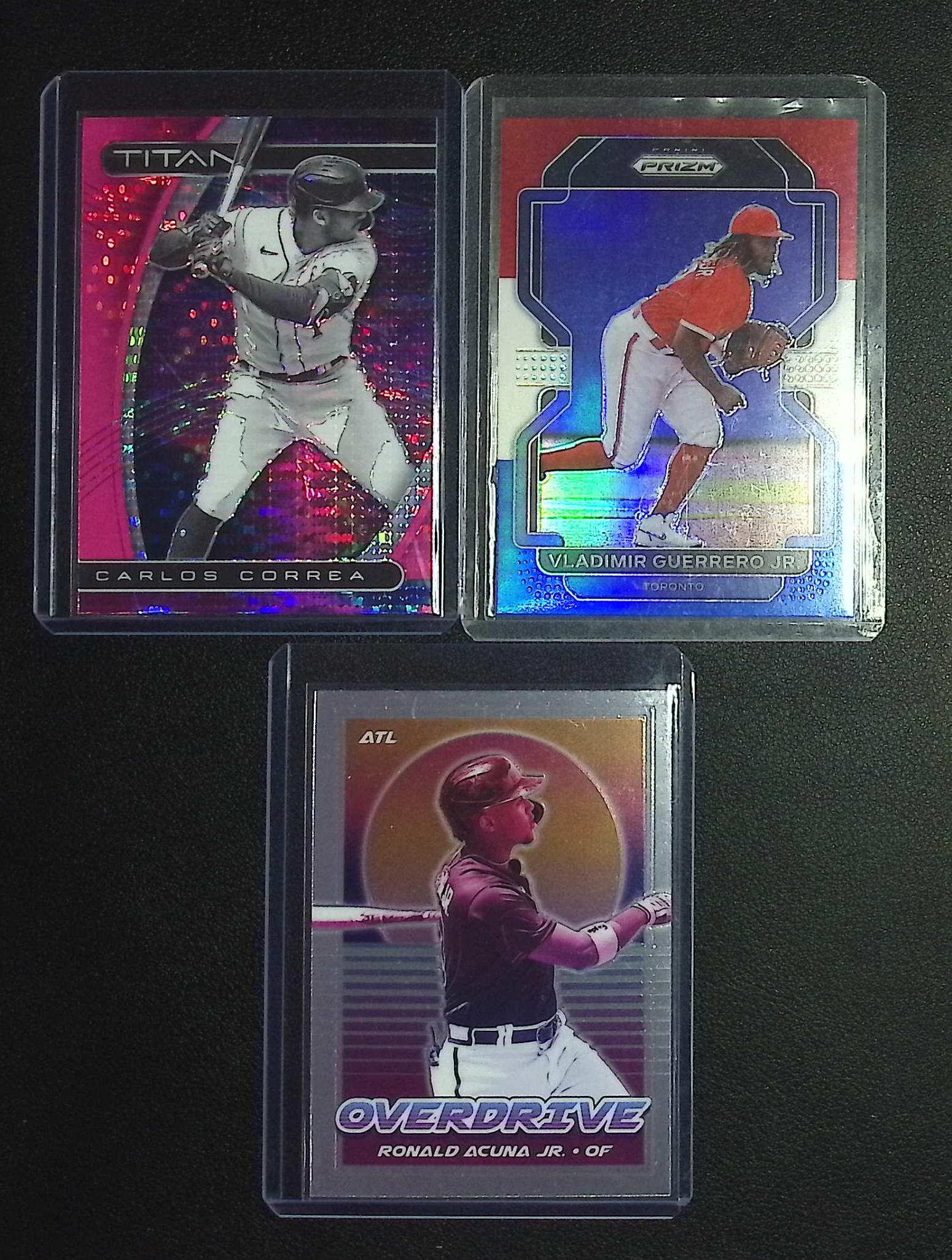 3 - Panini Star Baseball Cards: Vladimir Guerrero, Jr, Ronald Acuna, Jr, & Carlos Correa: Panini Baseball MLB Trading & Sports Cards, Sports Cards for Sale Near Me, Prizm, Mosaic, Select, SP, SSP, Auction Memorabilia Lots for Sale On Line, World Series & Hall of Fame Players
