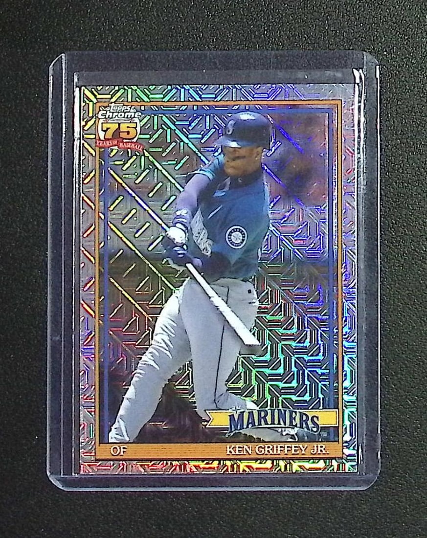 Ken Griffey, Jr. Chrome Silver Pack 75th Anniversary 2026 Topps Series 1 ##91C-51: Topps Baseball MLB Trading & Sports Cards, Sports Cards for Sale Near Me, World Series & Hall of Fame Players Memorabilia, Refractors, X-Fractors, Numbered, SP, SSP, Valuable Auction Memorabilia Lots 