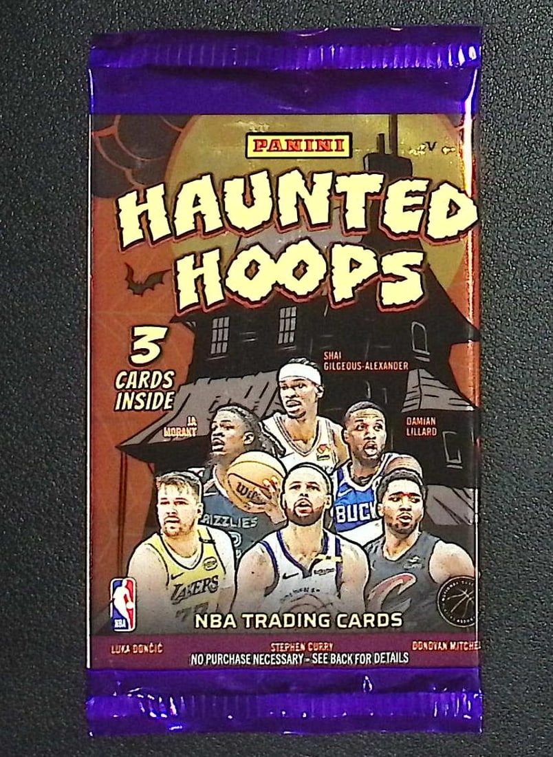 2025 Panini Haunted Hoops Basketball Retail Box Pack: Panini Basketball NBA Trading & Sports Cards, Sports Cards for Sale Near Me, Anthony Edwards, Jayson Tatum, Steph Curry, Panini Numbered Cards, Cracked Ice, Silver Prizm, Auction Lots for Sale on Line