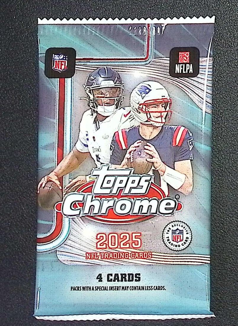 2025 Topps Chrome Football Blaster Box Pack: Topps Football NFL Trading & Sports Cards, Refractors, Prism Refractors, X-Fractors, Sports Cards for Sale Near Me, Super Bowl & Hall of Fame Players, Autographs, SP, SSP, Valuable Auction Memorabilia