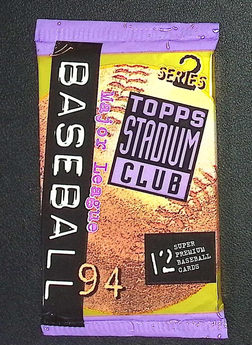 1994 Topps Stadium Club Series 2 Vintage Baseball Retail Box Wax Pack: Vintage Valuable Topps Baseball MLB Trading & Sports Cards, Robin Yount, George Brett, Rickey Henderson, Nolan Ryan, Old Sports Cards for Sale Near Me, World Series & hall of Fame Players, Auction Mem