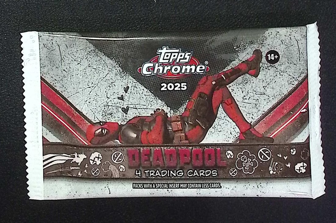 2025 Topps Chrome Marvel Deadpool Value/Blaster Box Pack: Marvel Trading Card Collectibles, Superhero Movies, Cartoon, Marvel Cards